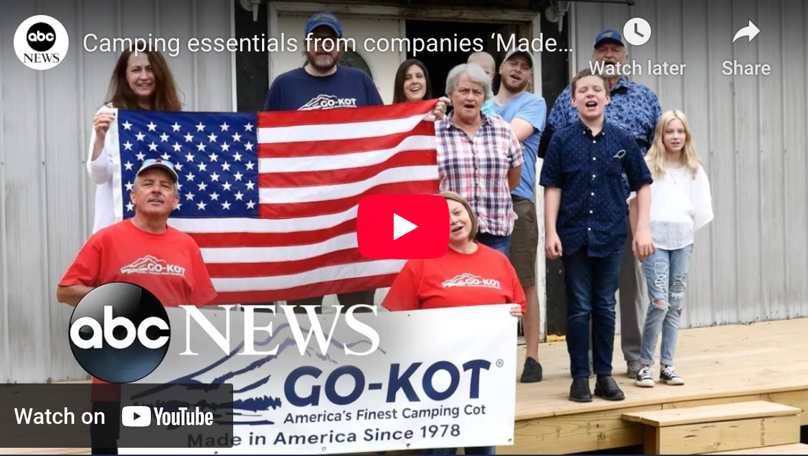 Load video: Made in America series features GO-KOT. A woman / veteran owned and family ran business in Alabama.